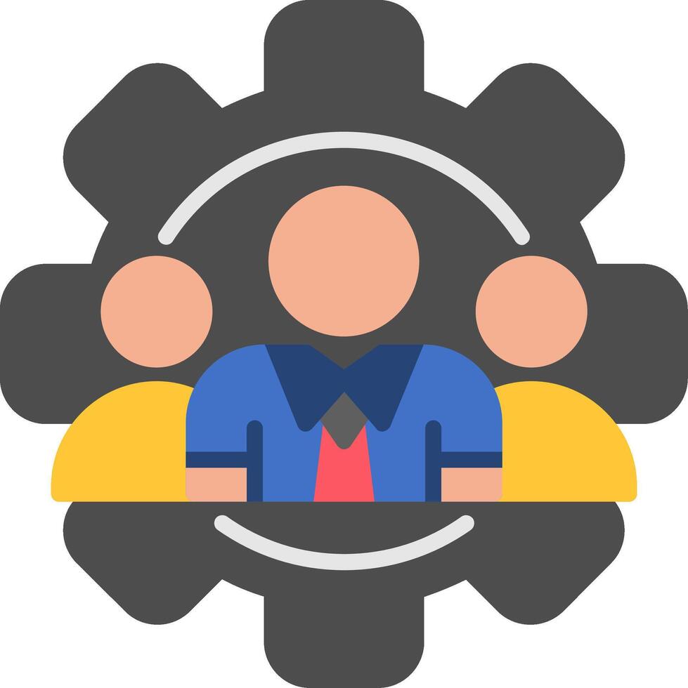 Team Management Flat Icon vector