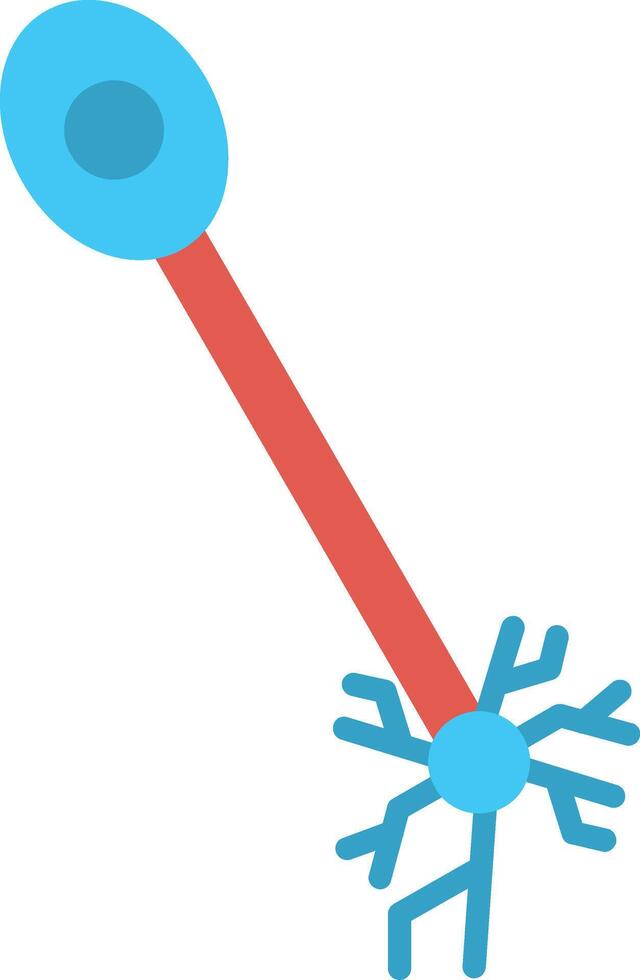 Unipolar Neuron Flat Icon vector