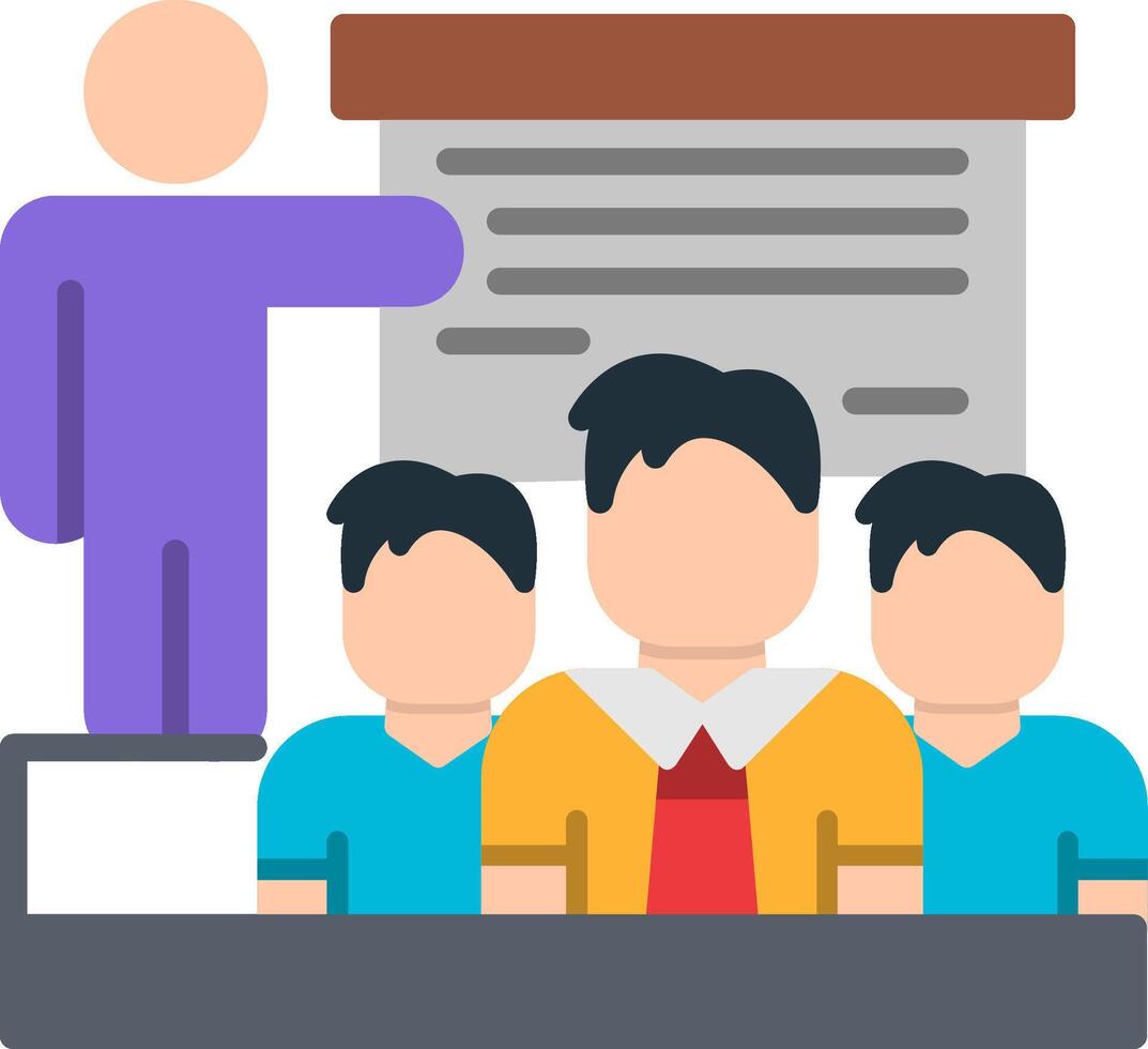 Training Flat Icon vector