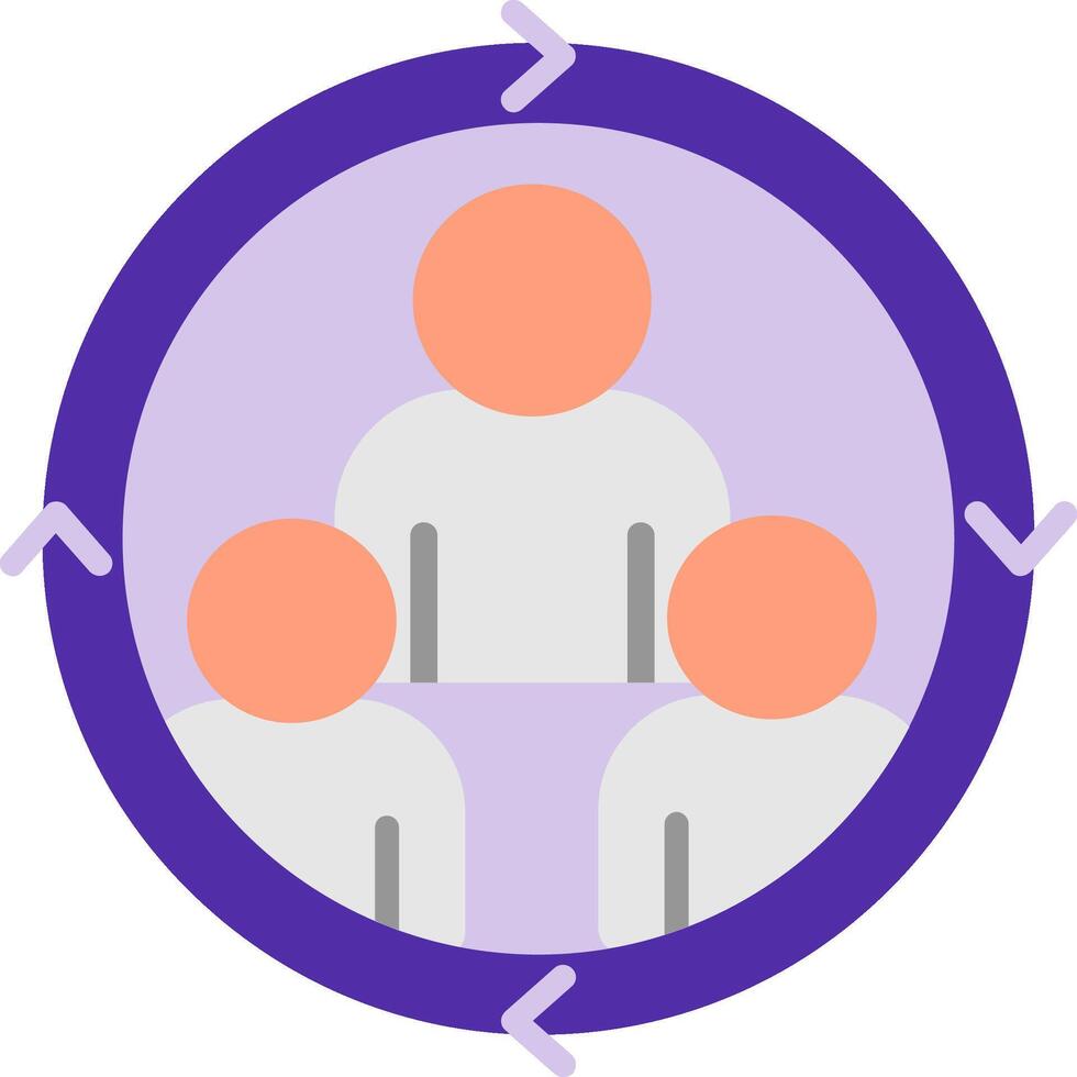 Teamwork Flat Icon vector