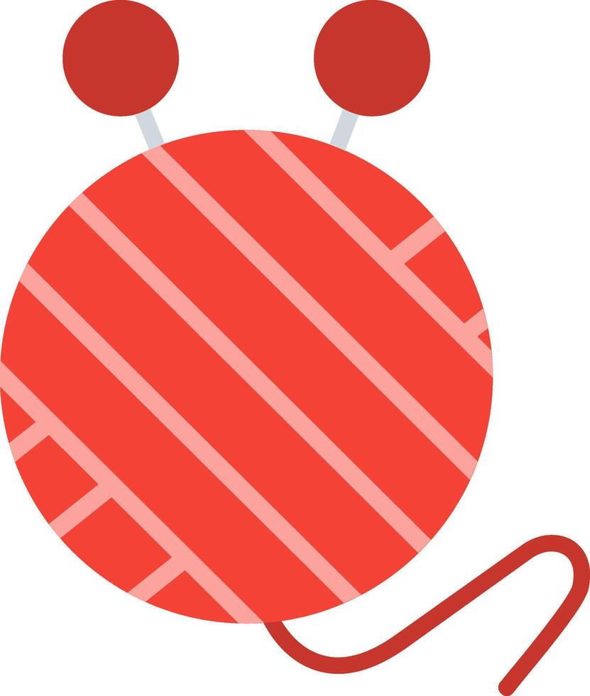 Wool Ball Flat Icon vector
