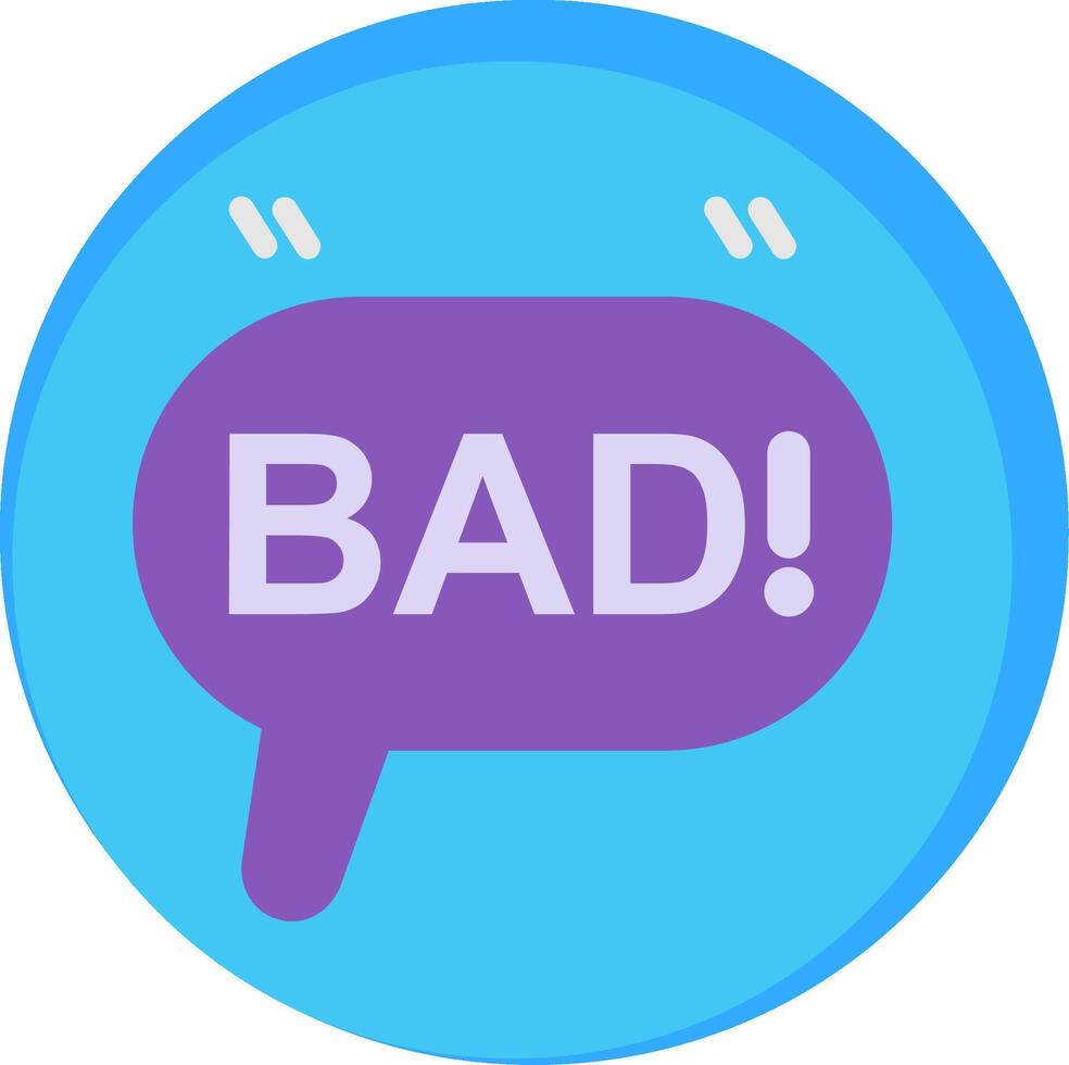 Bad Flat Icon vector