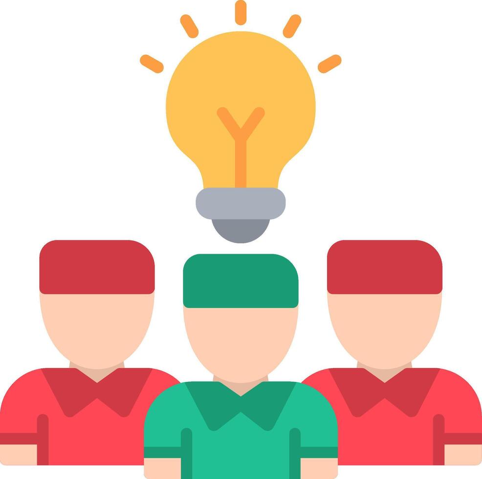 Brainstorm Flat Icon vector
