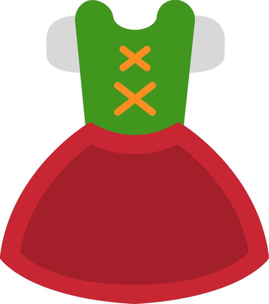 Dirndl Flat Icon vector