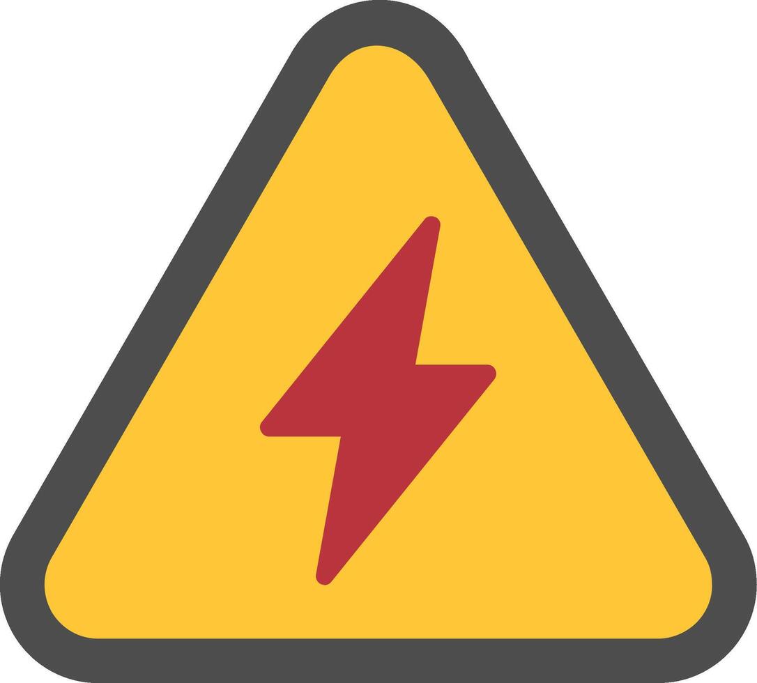 High Voltage Flat Icon vector