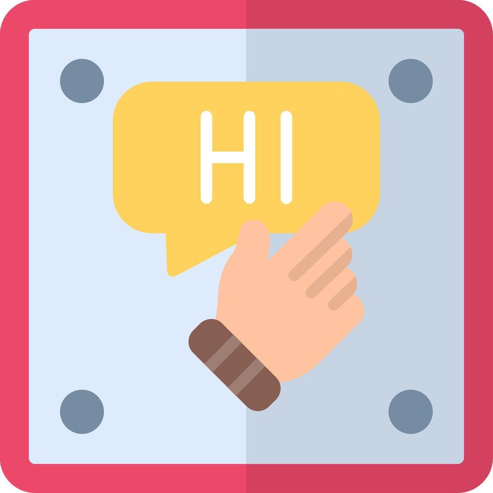 Hi Flat Icon vector