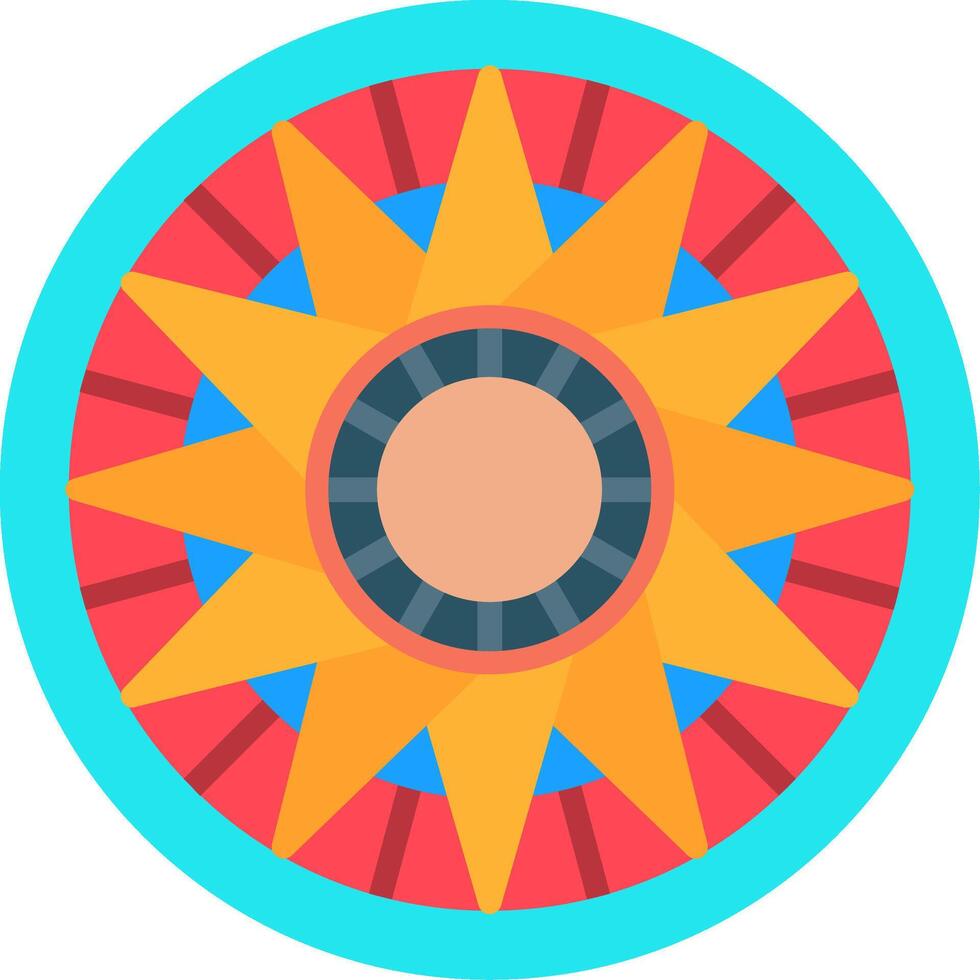 Mandala Flat Icon vector