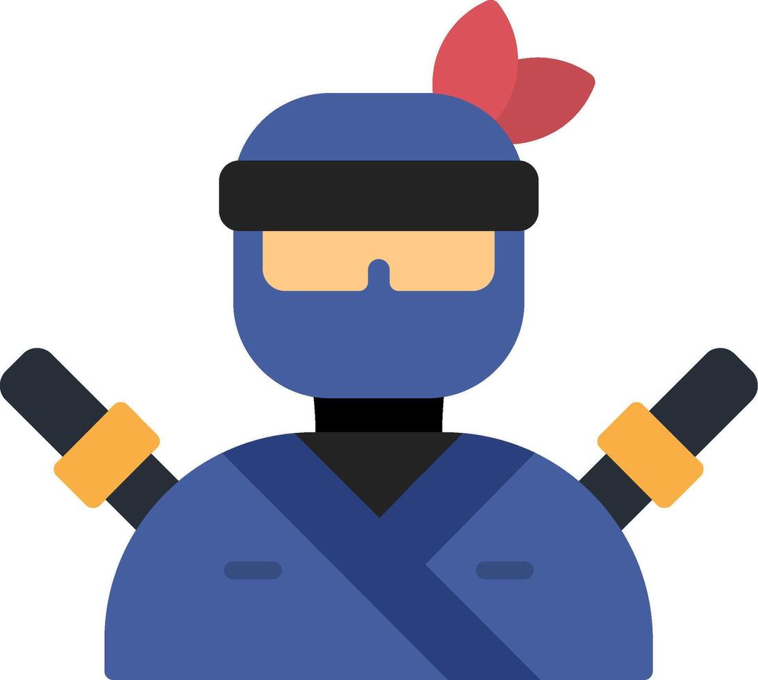 Ninja Flat Icon vector
