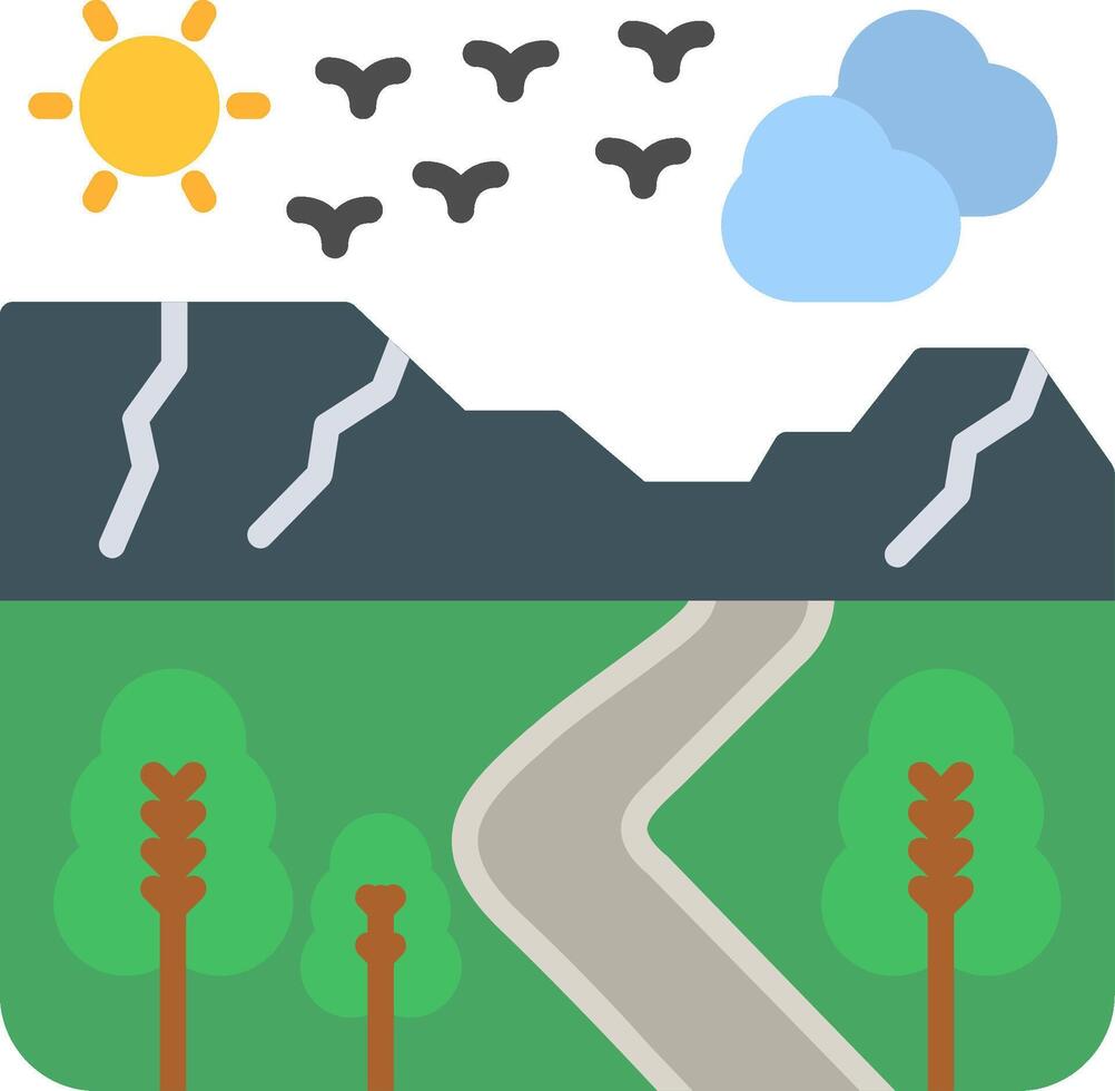 Pathway Flat Icon vector