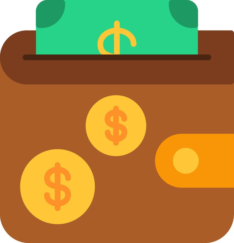 Wallet Flat Icon vector