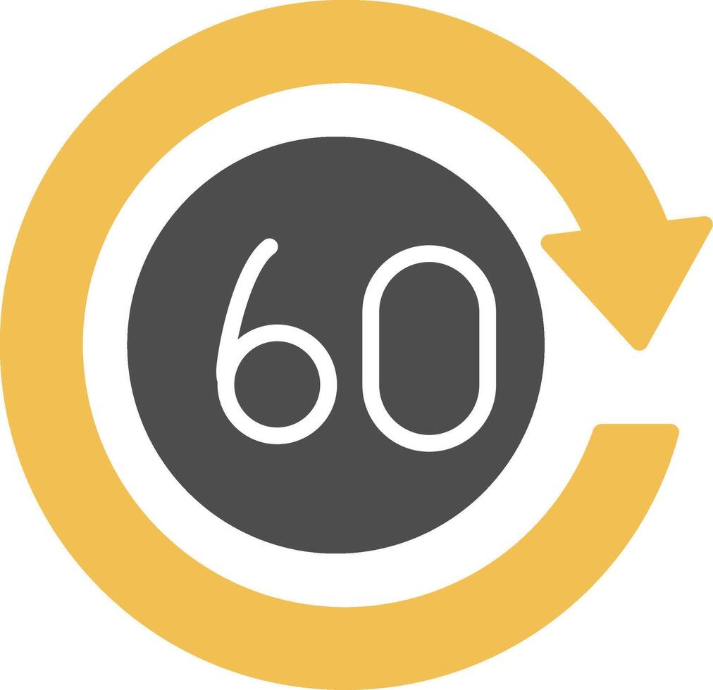 60 Days Flat Icon vector