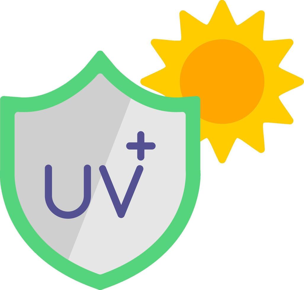 UV Protection Flat Icon vector