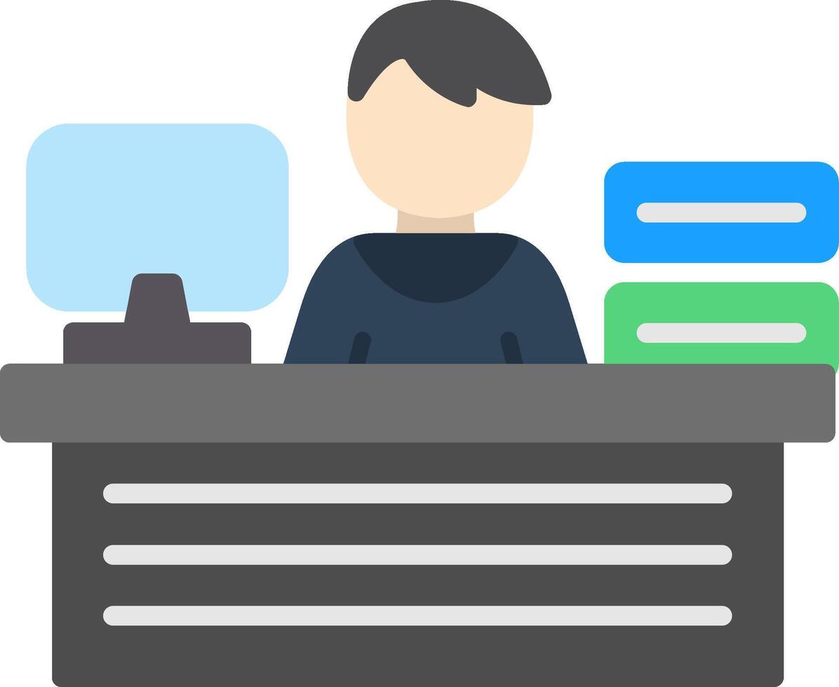 Workplace Flat Icon vector