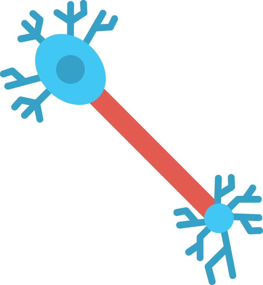 Bipolar Neuron Flat Icon vector