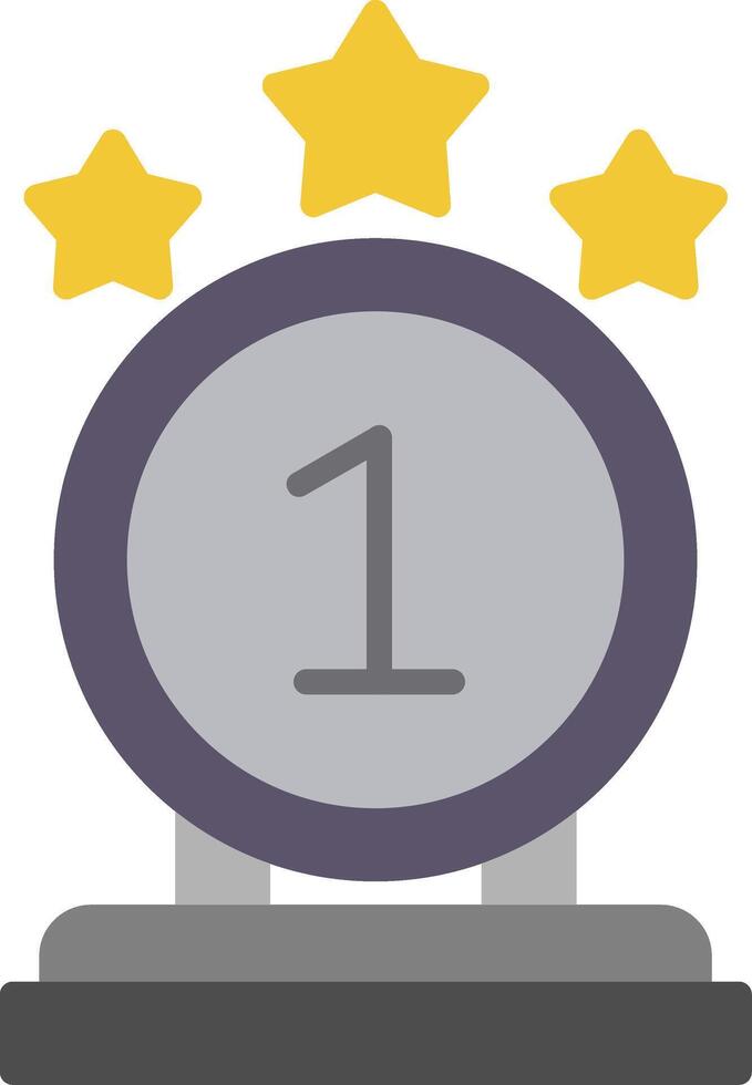First Prize Flat Icon vector