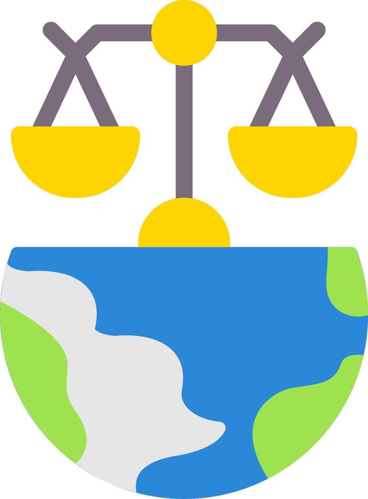 Global Laws Flat Icon vector