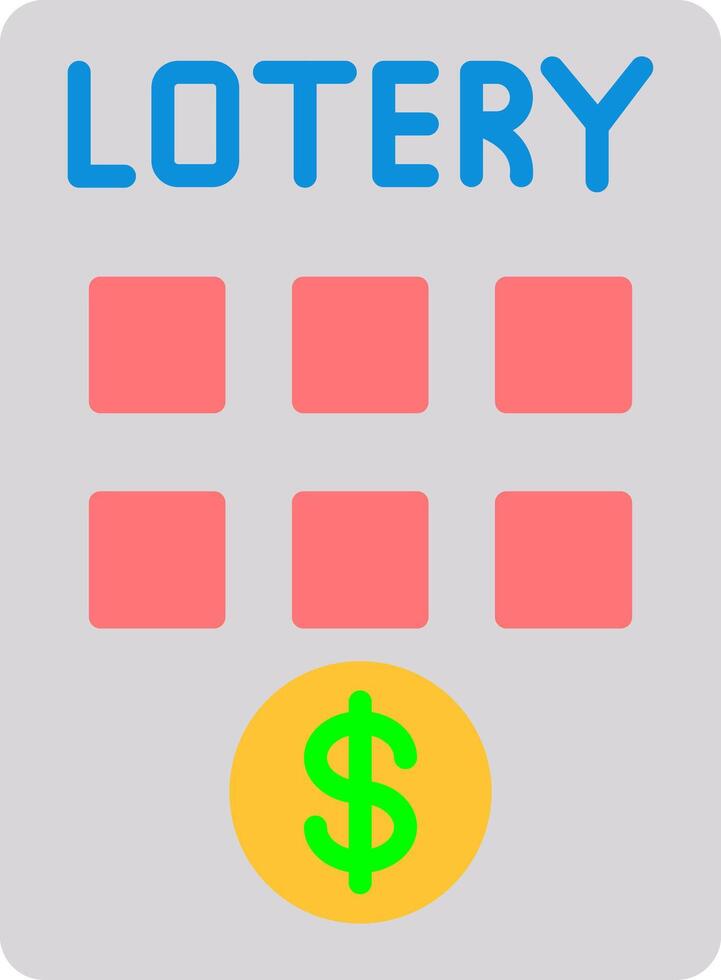 Lottery Flat Icon vector