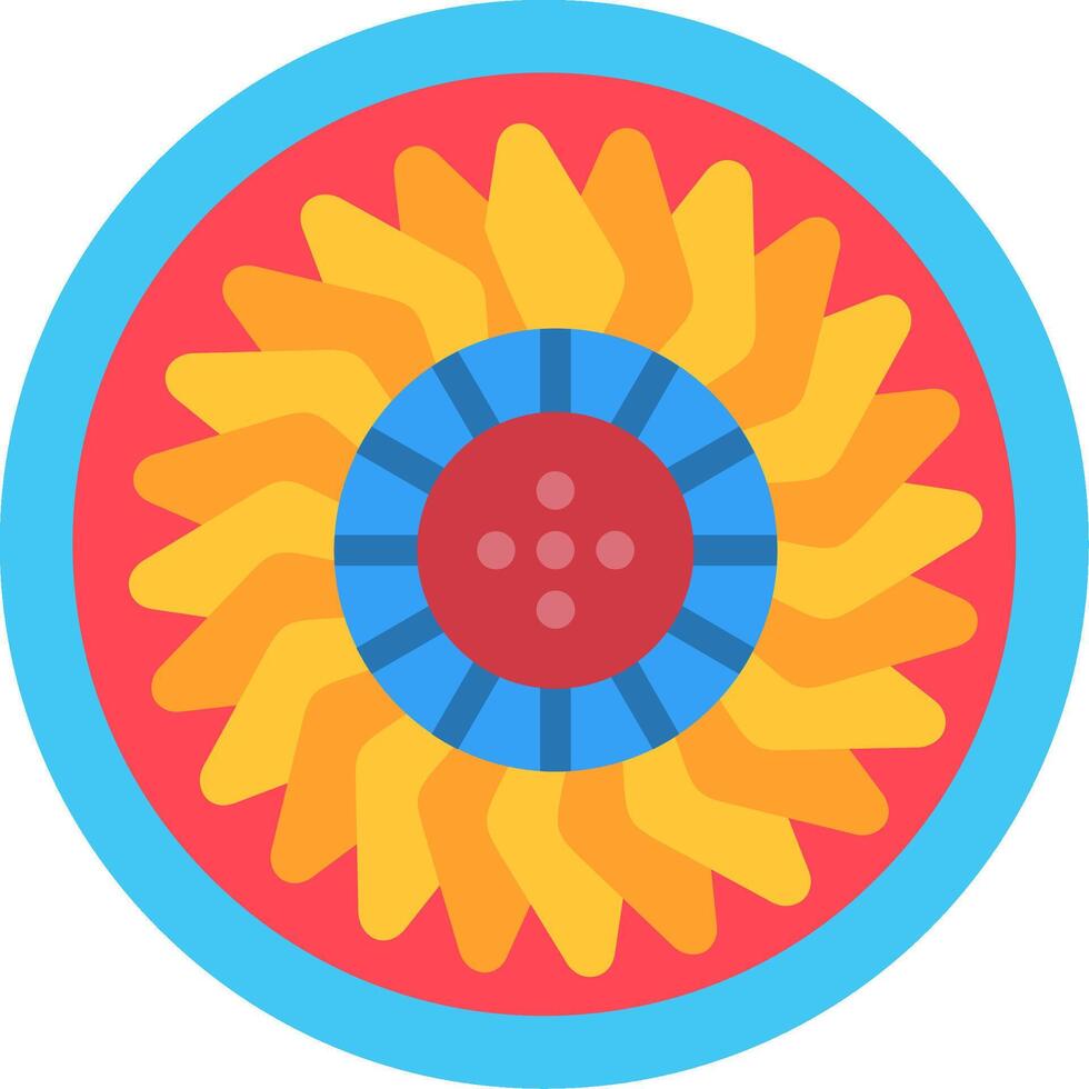 Mandala Flat Icon vector