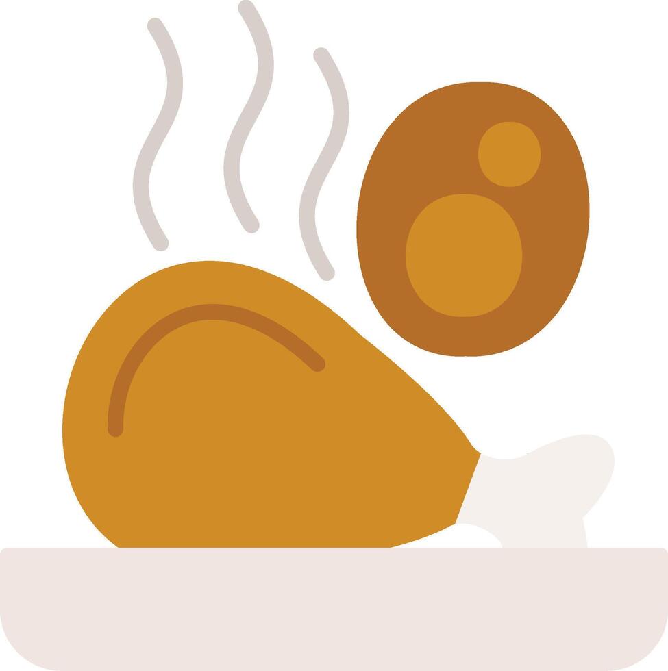 Ham Leg Flat Icon vector