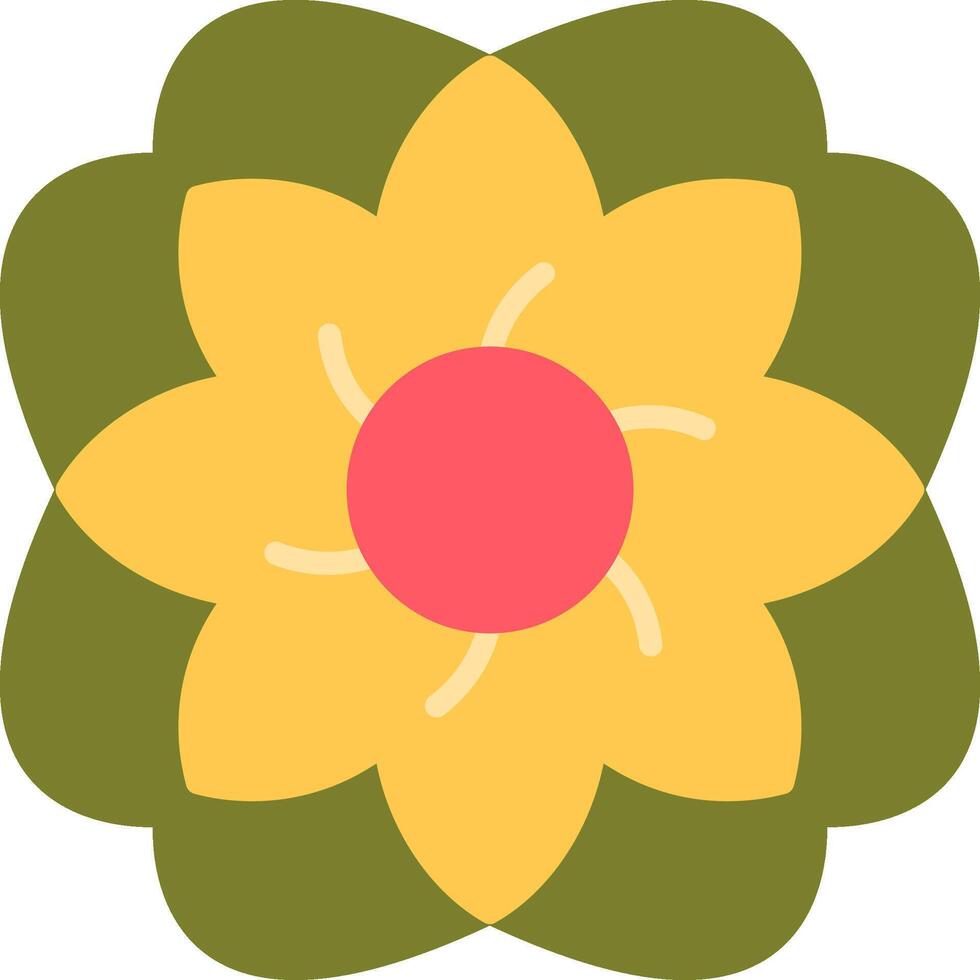 Poinsettia Flat Icon vector
