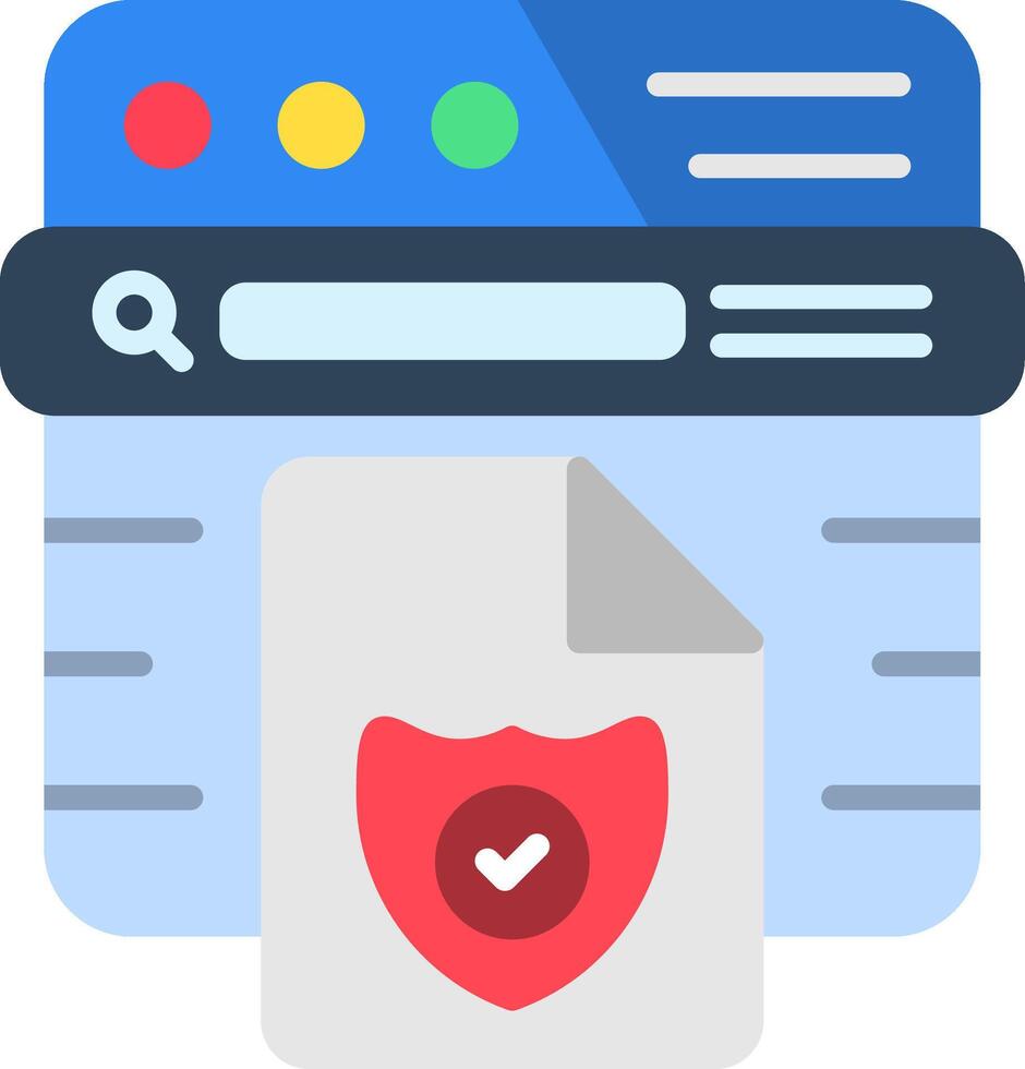 Privacy Policy Flat Icon vector