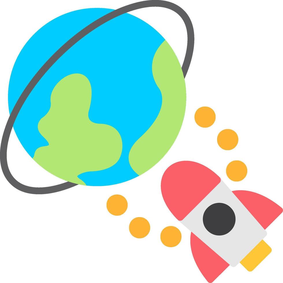 Rocket Flat Icon vector