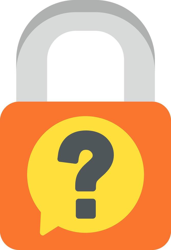 Padlock Flat Icon vector