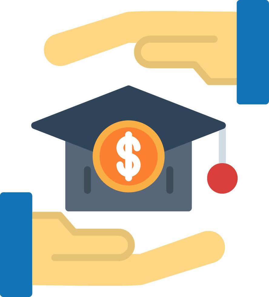 Scholarship Flat Icon vector