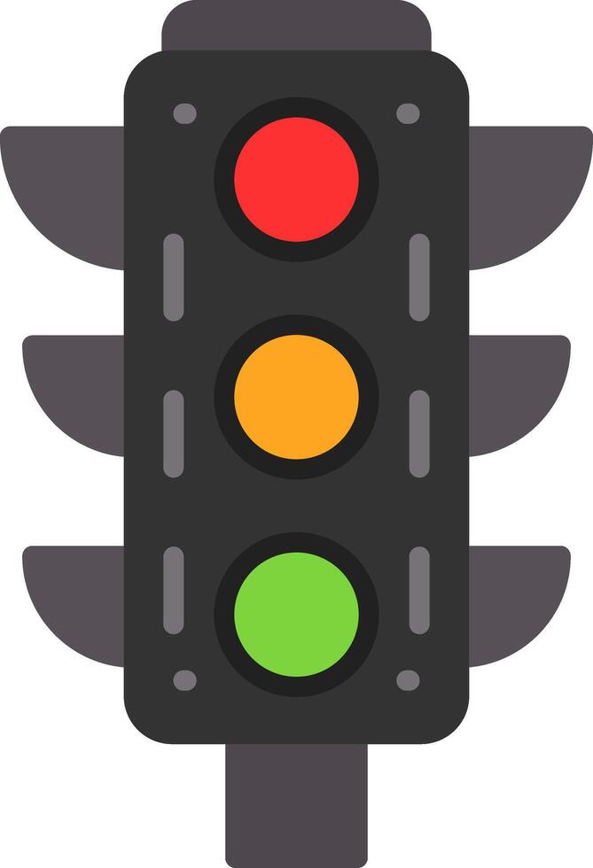 Traffic Lights Flat Icon vector