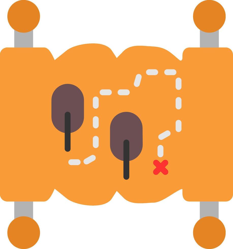 Treasure Map Flat Icon vector