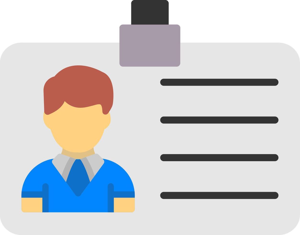 ID Flat Icon vector