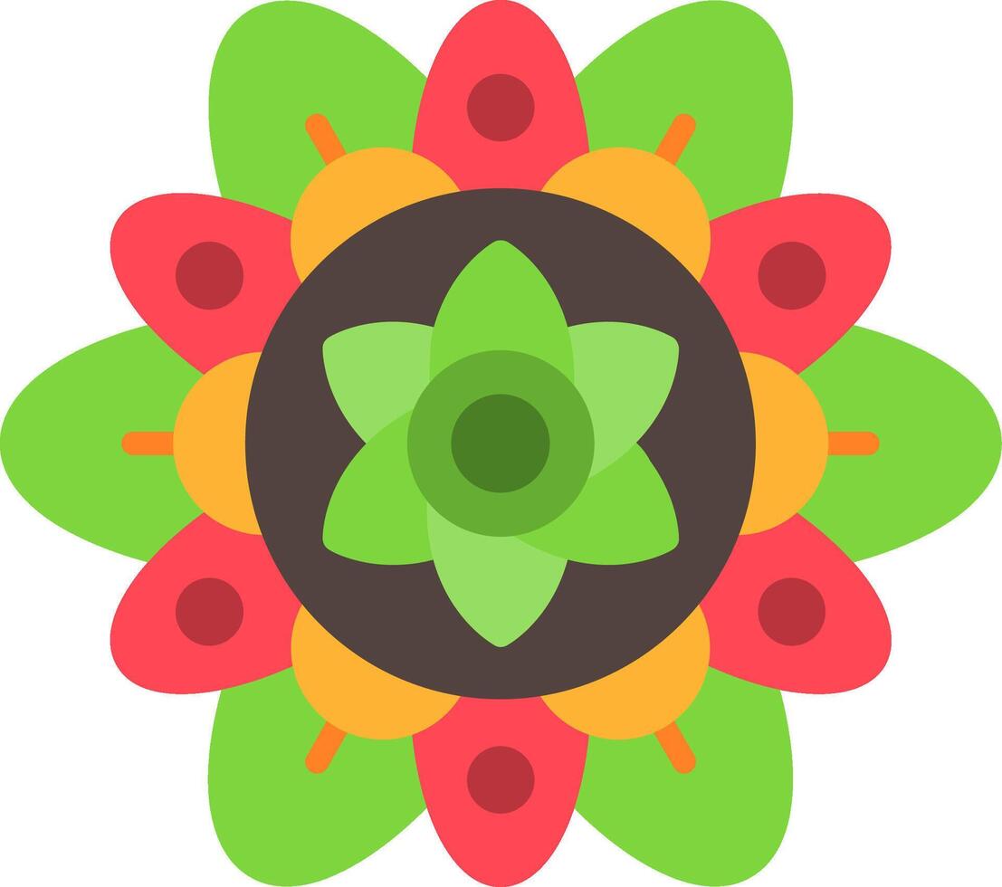 Mandala Flat Icon vector
