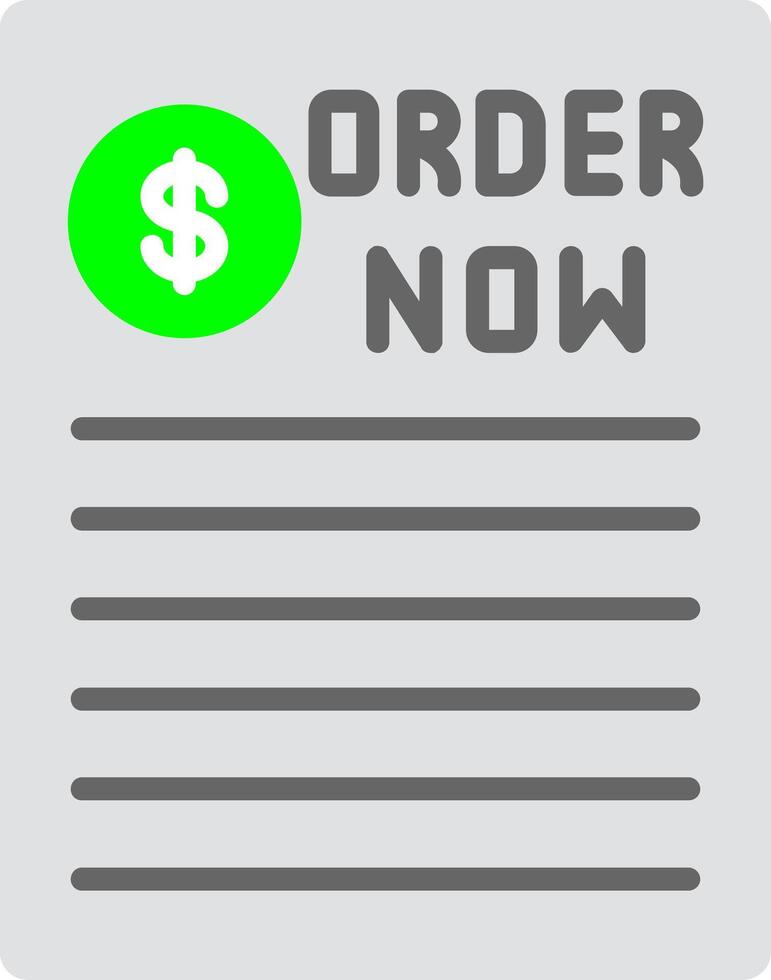 Order Now Flat Icon vector