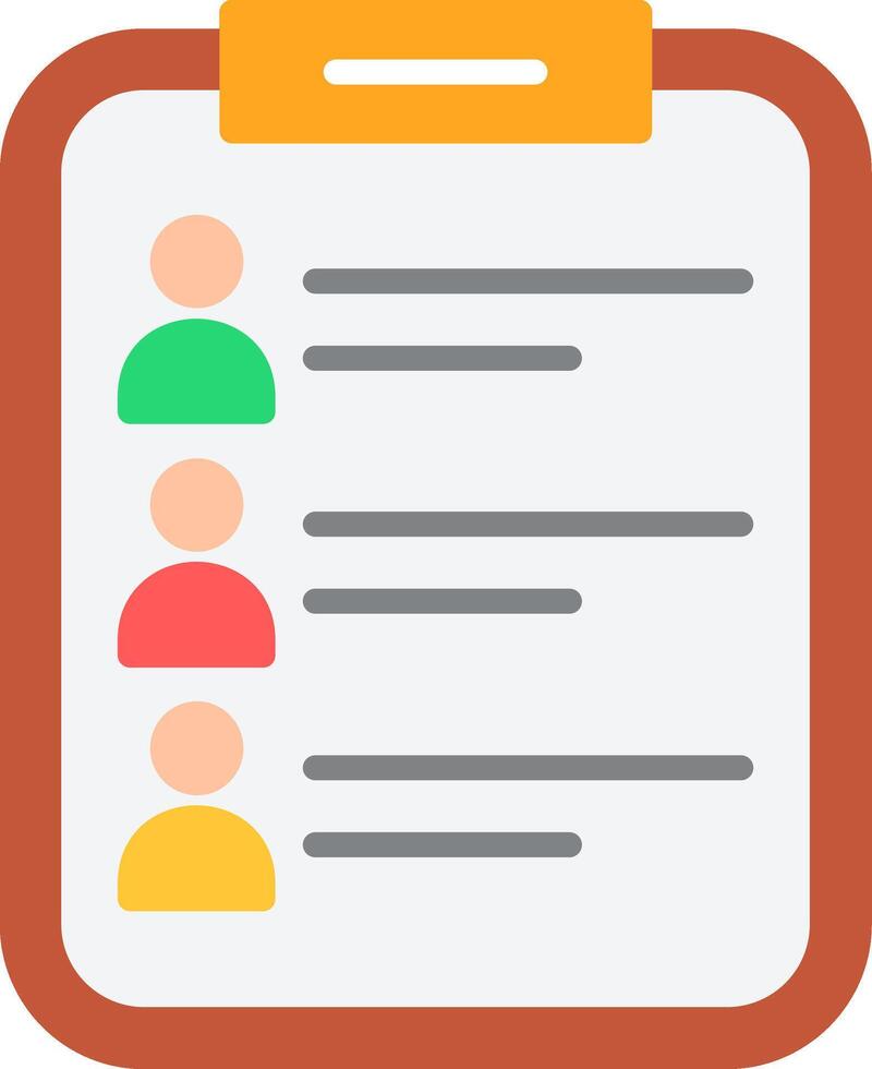 Shortlist Flat Icon vector