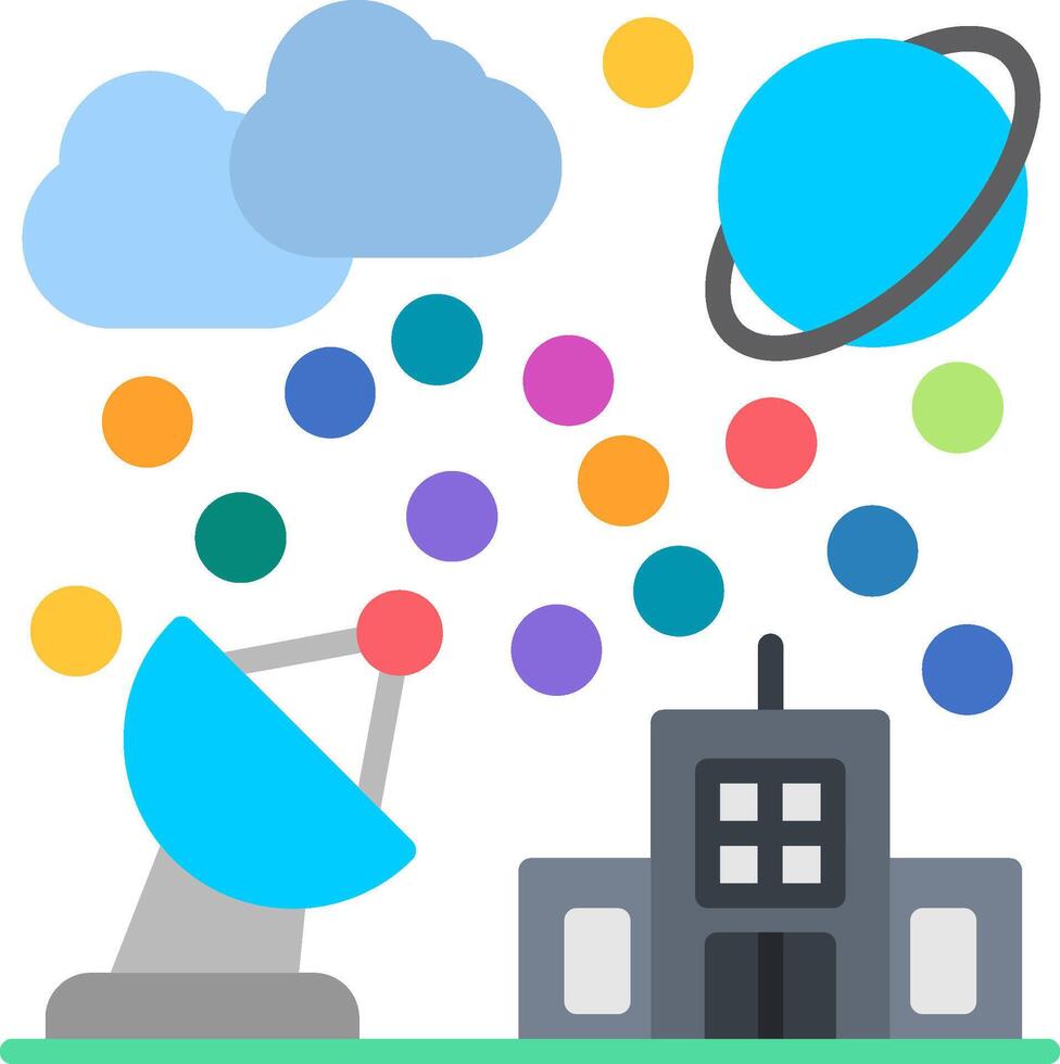 Satellite Dish Flat Icon vector