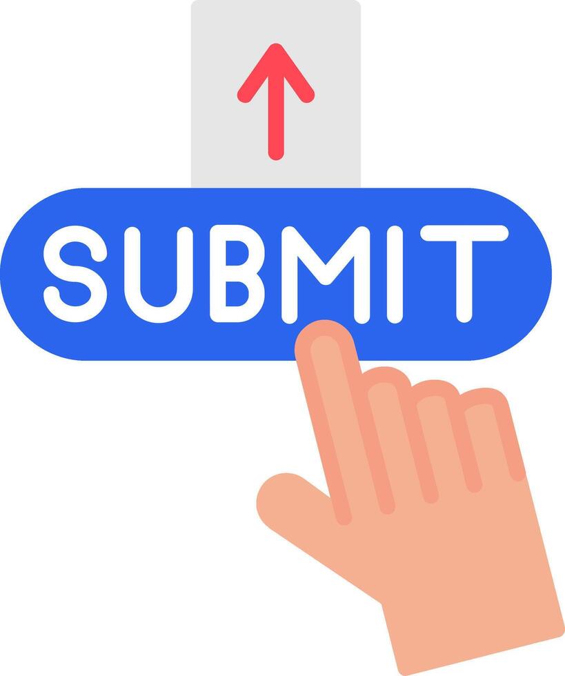 Submit Flat Icon vector