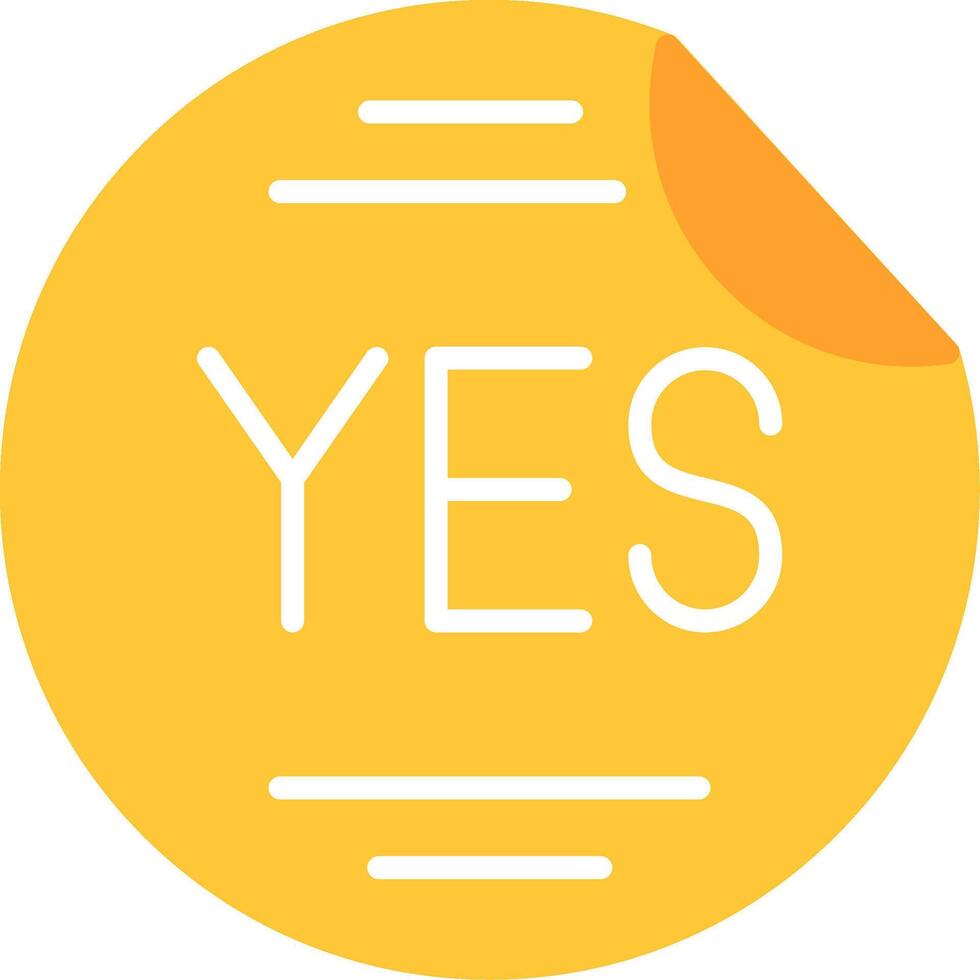 Sticker Flat Icon vector