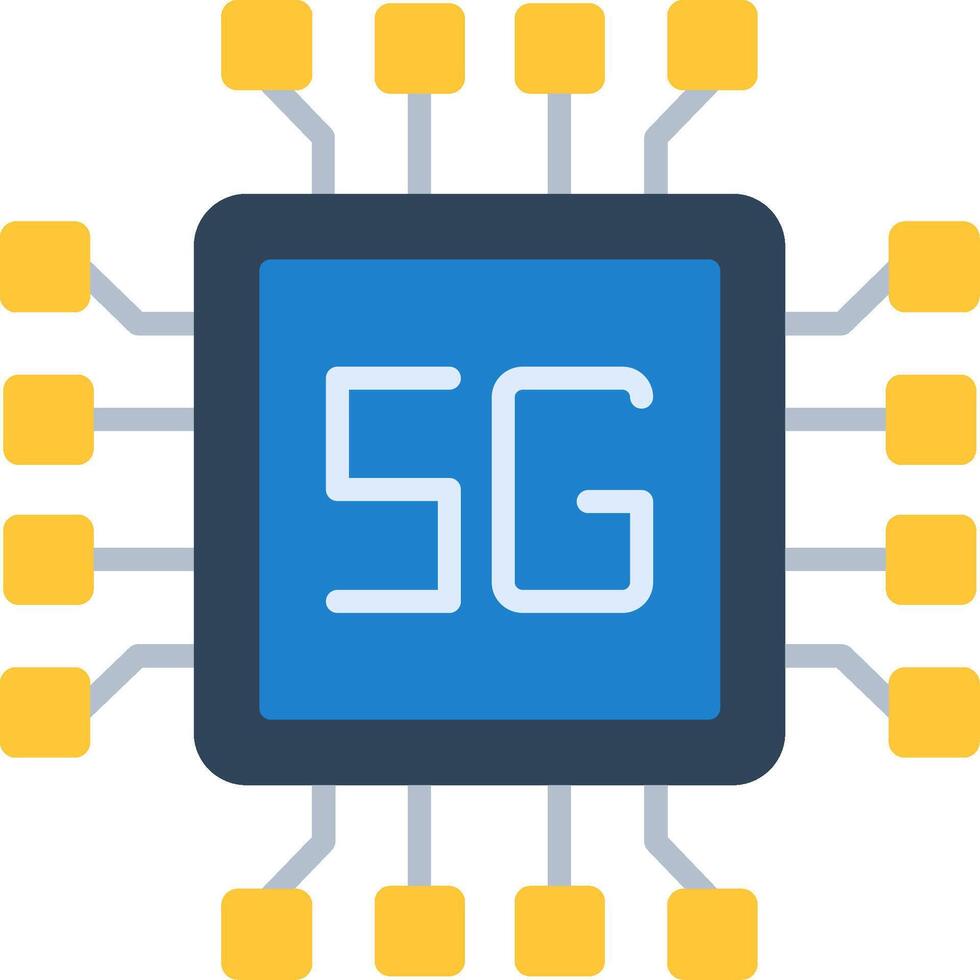 Processor Flat Icon vector