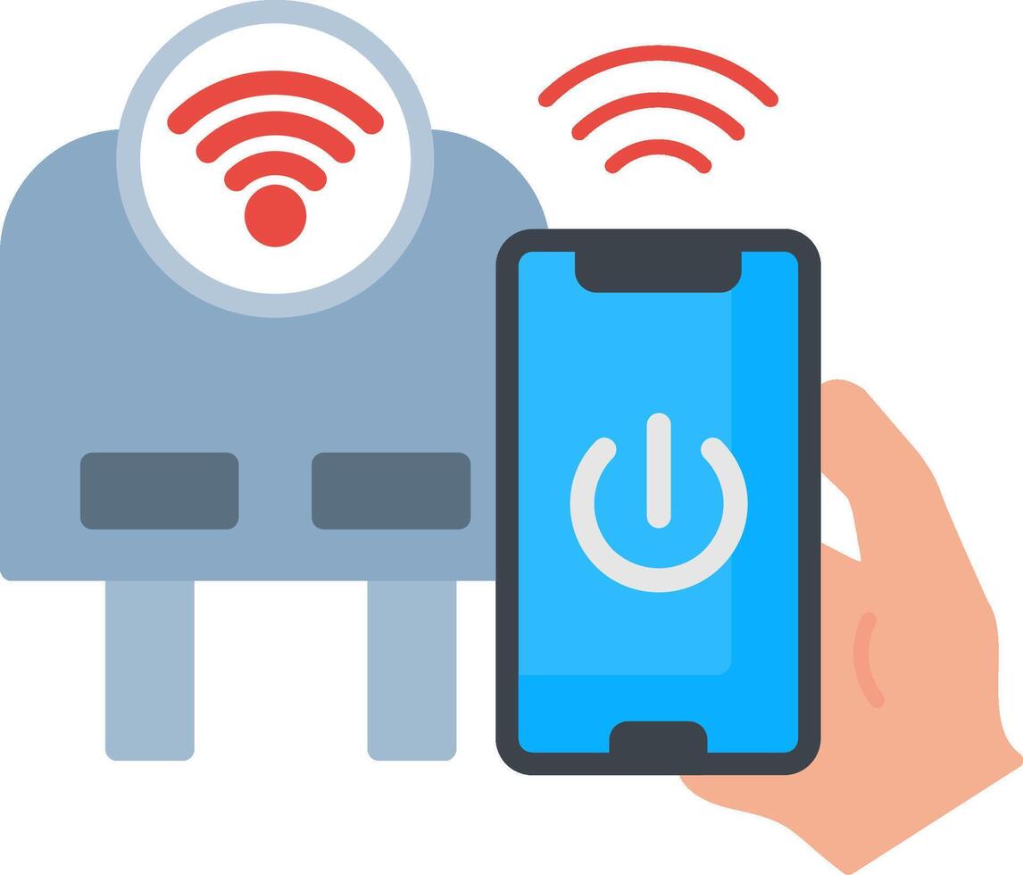 Smart Plug Flat Icon vector