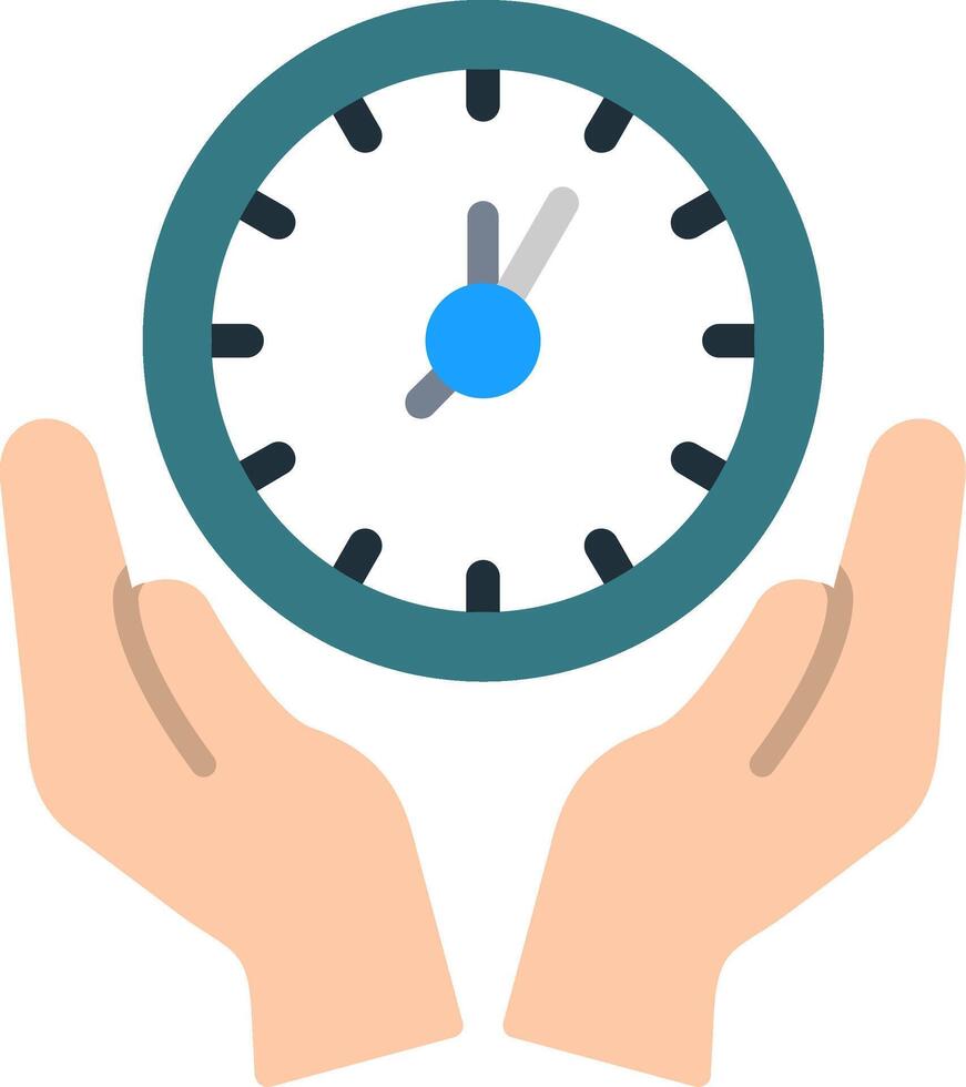 Timekeeping Flat Icon vector
