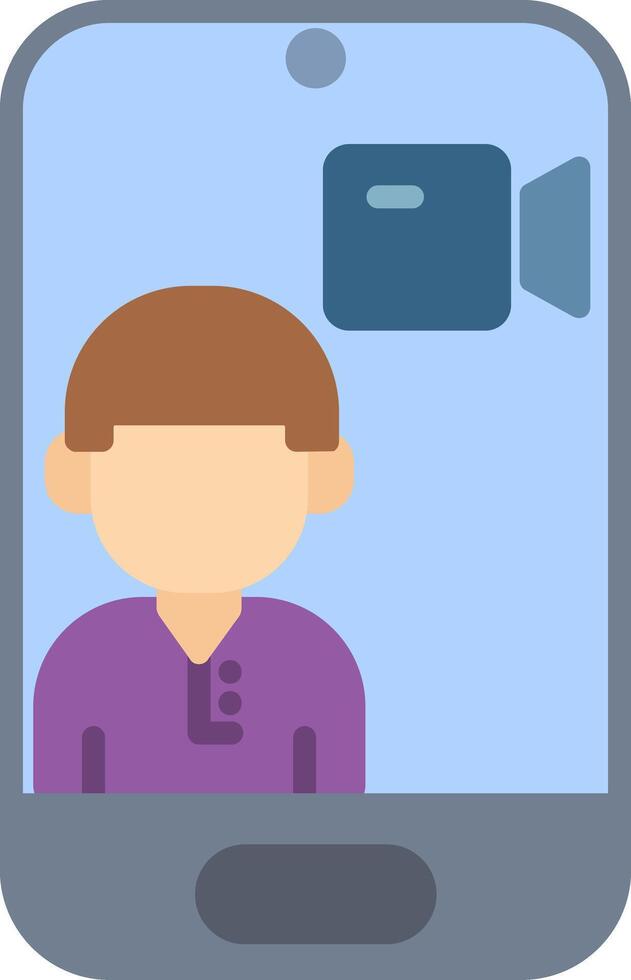 videocall Flat Icon vector