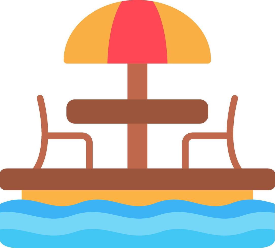 Beach Chair Flat Icon vector