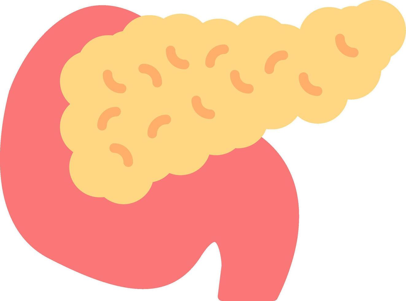 Pancreas Flat Icon vector