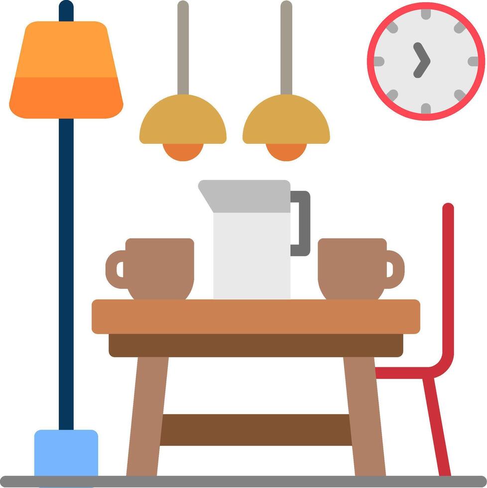 Coffee Table Flat Icon vector