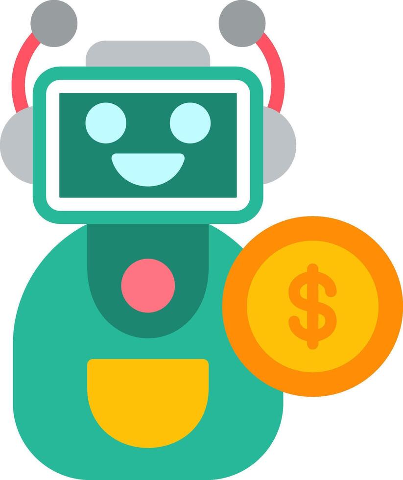 Bot Flat Icon vector