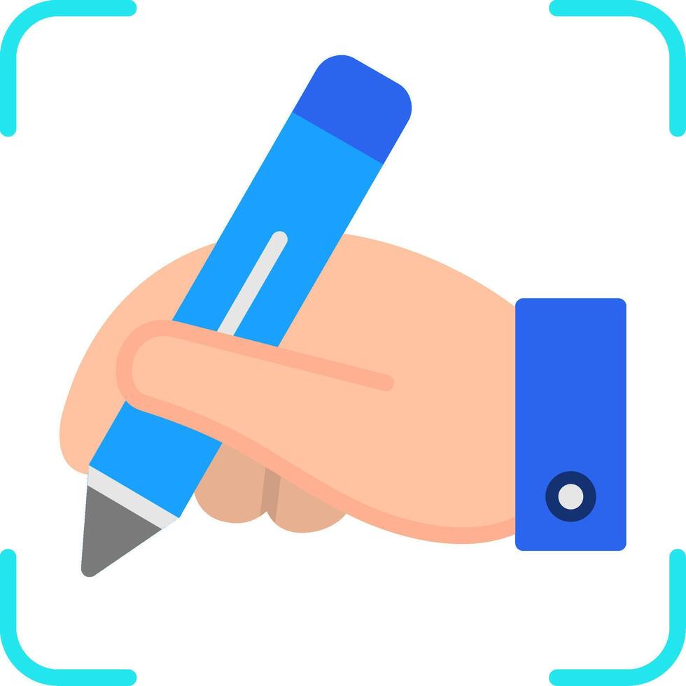 Handwriting Flat Icon vector