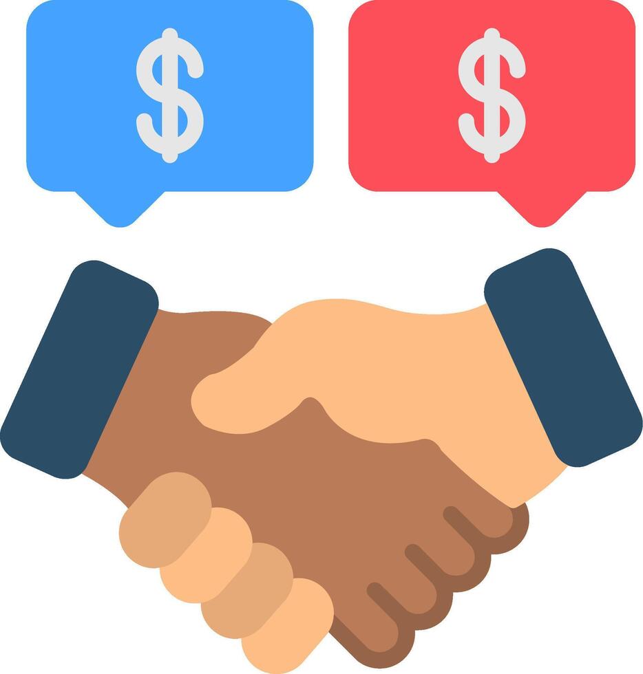 Negotiation Flat Icon vector