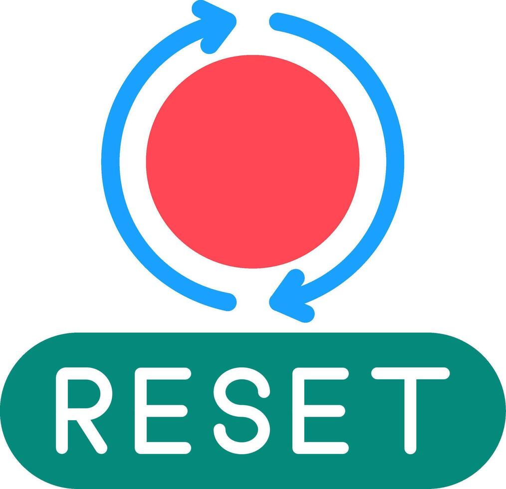 Reset Flat Icon vector