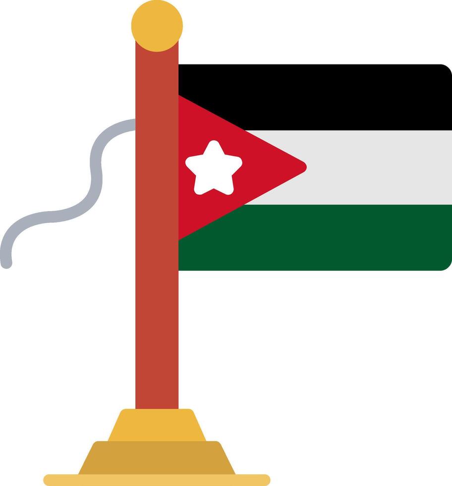 Jordan Flag Flat Icon vector