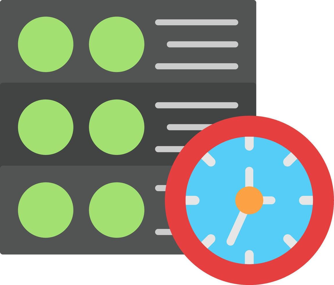 Server Traffic Flat Icon vector